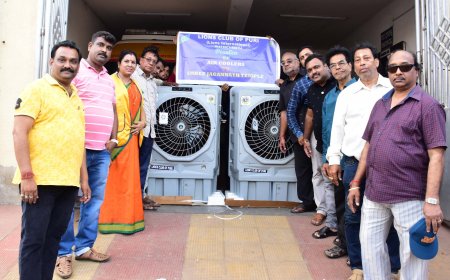 ।। ଶ୍ରୀ ମନ୍ଦିର କୁ ଏନ୍ ଆର ଲାଇଫ ଷ୍ଟାଇଲ କଂପାନୀ ତରଫରୁ ଦୁଇଟି କୁଲର ଦାନ ।।