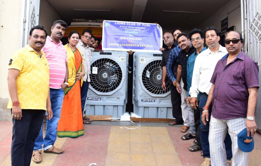 ।। ଶ୍ରୀ ମନ୍ଦିର କୁ ଏନ୍ ଆର ଲାଇଫ ଷ୍ଟାଇଲ କଂପାନୀ ତରଫରୁ ଦୁଇଟି କୁଲର ଦାନ ।।