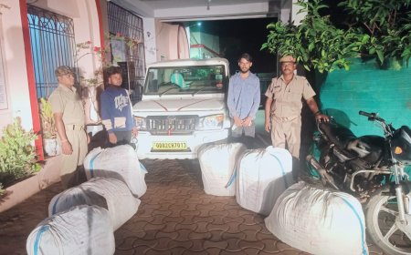 ।। ବୋଲେରୋ ପିକ୍ ଅପ୍ ଓ ମୋଟରସାଇକେଲ ସହ ୨୮୫ କେଜି ଗଞ୍ଜେଇ ଜବତ,ଦୁଇ ଆନ୍ତଃ ରାଜ୍ୟ ମାଫିଆ ଗିରଫ ।।