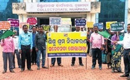 ଜ଼ିଲ୍ଲା ପ୍ରଶାସନ ଓ ଜ଼ିଲ୍ଲା ଶ୍ରମ ବିଭାଗ ନୂଆପଡାଙ୍କ ମିଳିତ ଅନୁକୁଲ୍ୟରେ ସଚେତନତା ରଥ ଉଦଘାଟିତ l