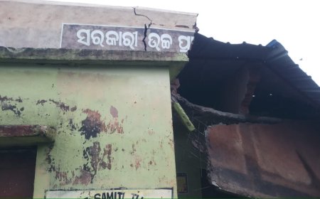 ।। ଲଗାଣ ବର୍ଷାରେ ଭୁଷୁଡିଲା ବିଦ୍ୟାଳୟ ଶ୍ରେଣୀ ଗୃହ,ବର୍ତ୍ତିଲେ ଛାତ୍ରଛାତ୍ରୀ ।।