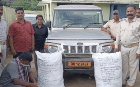 ।। ବୋଲେରୋ ସହ ବିପୁଳ ପରିମାଣ ରେ ବେଆଇନ ଗଞ୍ଜେଇ ଜବତ : ପୁରୁଖା ଗଞ୍ଜେଇ ମାଫିଆ ଗିରଫ ।।