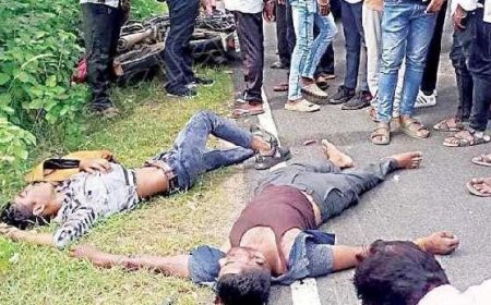 ମୁହାଁମୁହିଁ ବାଇକ ଧୂର୍ଘଟଣାରେ ଜଣେ ମୃତ, 5ଜଣ ଗୁରୁତର