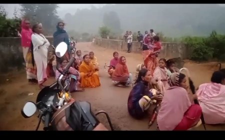 ।। ତୁତିୟ ରେଳ ପଥ ନିର୍ମାଣ ଯୋଗୁ ରାସ୍ତା ହରା ହେଲେ ଚାରୋଟି ଗ୍ରାମବାସି ବୁନ୍ଦ ।।