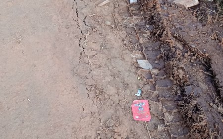 ।। ବଡ଼ ଗାଡ଼ିରେ ବାଲି ଏବଂ ଚିପ୍ସ ଆଣି ବାହାଦୂର ମାଝୀ ରାସ୍ତା ଭାଙ୍ଗି ଥିବାର ଦୃଶ୍ୟ ।।