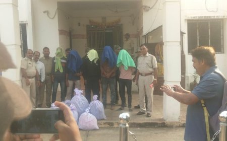 ।।ମୁନିଗୁଡା ପୋଲିସ ପଞ୍ଝାରେ ଲକ୍ଷାଧିକ ଟଙ୍କାର ଗଞ୍ଜେଇ ସହ ୫ଗିରଫ ।।