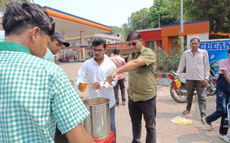 ।। ଛାତ୍ର ଛାତ୍ରୀ ମାନଙ୍କୁ ଥଣ୍ଡା ସରବତ ଏବଂ ପାନୀୟ ଜଳ ବଣ୍ଟନ କାର୍ଯ୍ୟକ୍ରମ ଅନୁଷ୍ଠିତ ।।