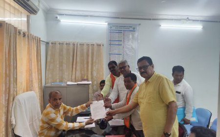 ବିଜେପି ପାର୍ଥି ଜଗନ୍ନାଥ ନୁଣ୍ଡ୍ରୁକାଙ୍କ ନାମାଙ୍କନ ପାଇଁ ରାୟଗଡ଼ା ଯାତ୍ରା: ଓ ନାମାଙ୍କନ ପତ୍ର ଦାଖଲ