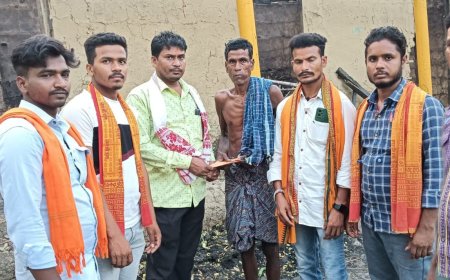 ।। ଅଗ୍ନି ବିପନ୍ନ ପରିବାର'ଙ୍କୁ  ରାଷ୍ଟ୍ରୀୟ ବଜରଙ୍ଗ ଦଳ ରାଜନଗର ପ୍ରଖଣ୍ଡ ପକ୍ଷରୁ ସହାୟତା ।।