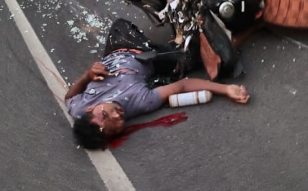 ।। ମର୍ମତୁକ ସଡ଼କ ଦୁର୍ଘଟଣାରେ ବସ୍ ଓ ବାଇକ୍ ମୁହାଁମୁହିଁ ଜଣେ ମୃତ:ଜଣେ ଗରୁତ୍ୱର ।।