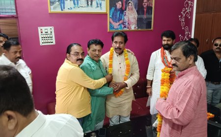 *कैबिनेट मंत्री अनिल राजभर व राष्ट्रीय महामंत्री भाजपा सी टी रवि का मनौरी में भव्य स्वागत*