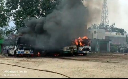 ।। ବିଜୁ ପଟ୍ଟନାୟକ ନୂତନ ବସଷ୍ଟାଣ୍ଡ ରେ ଚାରଟି ବସ ଅଗ୍ନିକାଣ୍ଡ ରେ ହୁତୁ ହୁତୁ ହୋଇ ଜଳି ଗଲା ।।