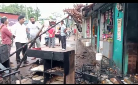 ।। କୌଣସି କାରଣରୁ ଜଳିଗଲା ପାନ ଦୋକାନ  ।।