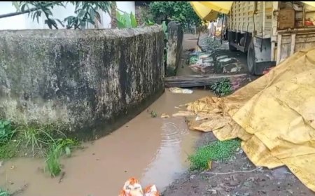 ।। ବର୍ଷା ରେ ପାଣି ପୁରିଲା ବଡକର୍ଲାକୋଟ ବଜାର ନିକଟରେ , ଲୋକେ ହେଲେ ହନ୍ତସନ୍ତ ।।