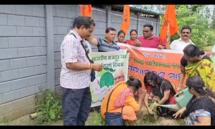 ରାୟଗଡ଼ା ଭାରତୀୟ ମଜଦୁର ସଂଘ ଏବଂ ପର୍ଯ୍ୟାବରଣ ମଞ୍ଚ ପକ୍ଷରୁ ରାଷ୍ଟ୍ରୀୟ ପର୍ଯ୍ୟାବରଣ ଦିବସ ପାଳନ