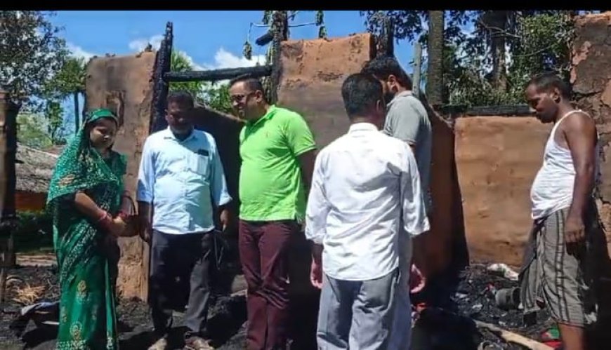 ।। ଅଗ୍ନିକାଣ୍ଡରେ ଚାରି ବଖରା ଜଳିଗଲା ।।