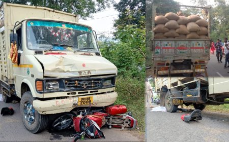 एक अनाज लेन से पहले बाइक टक्कर परिवहन, घाकी परिवहन