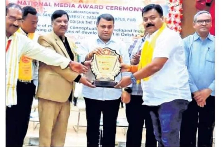 National Media Awa to Sanjeev Jena