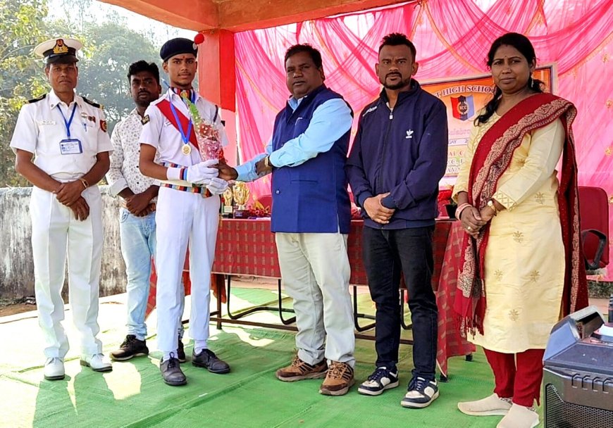 शासकीय हाई स्कूल जेनजेरा में एन.सी.सी दिन का जश्न मना रहे हैं