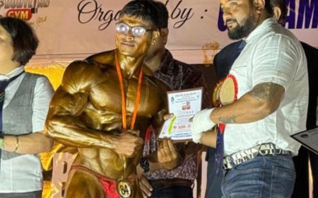 ରାଜ୍ୟ ସ୍ତରୀୟ ବୋଡି ବିଲଡିଙ୍ଗ ରେ ସ୍ଵର୍ଣ ପଦକ ଜିତିଲେ, ଗୌଶିକ ଫିଟନେସ ପାର୍କ ଜିମର ଶଶାଙ୍କ