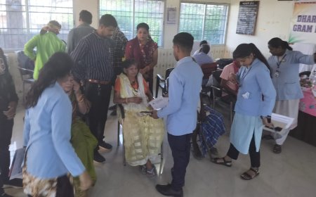 निशुल्क नेत्र शिविर में 132 की जाँच 45 ऑपरेशन के लिए चयनित