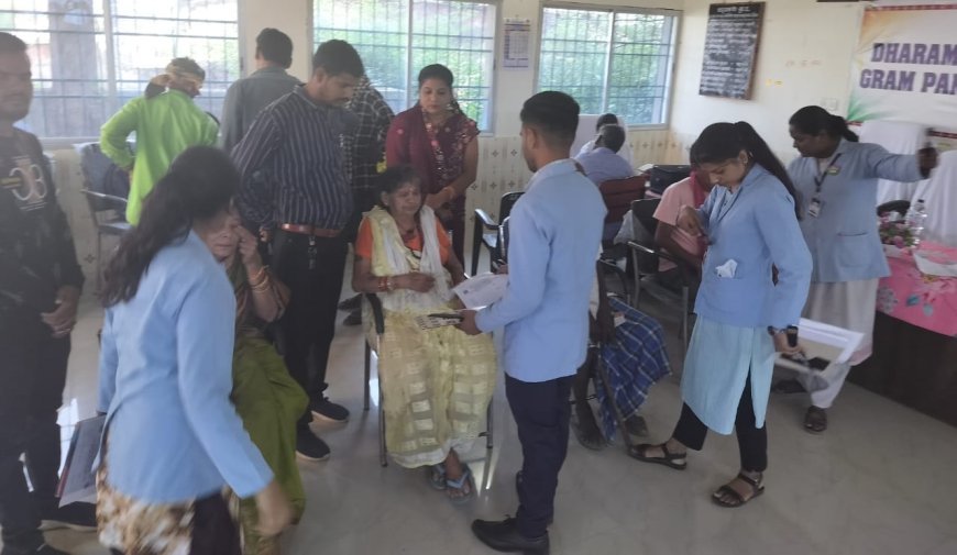 निशुल्क नेत्र शिविर में 132 की जाँच 45 ऑपरेशन के लिए चयनित