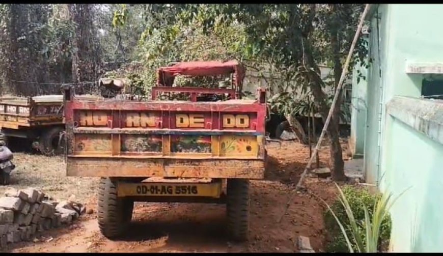 ରାସଗୋବିନ୍ଦପୁରରେ ଚୋରା ବାଲି ଟ୍ରାକ୍ଟର ଜବତ