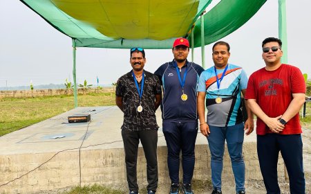 ରାଜ୍ୟ ସ୍ତରିୟ ଟ୍ରାପ ଓ ଡବଲ୍ ଟ୍ରାପ ସୁଟିଙ୍ଗ ପ୍ରତିଯୋଗିତାରେ ତିନଟି ସ୍ବର୍ଣ୍ଣ ଓ ରୌପ୍ଯ ହାତେଇଲେ  ଓଡିଆ ପୁଅ।