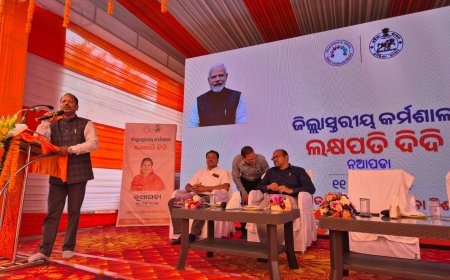 ନୂଆପଡାରେ "ଲକ୍ଷପତି ଦିଦି " ସମ୍ପର୍କିତ ଜିଲ୍ଲା ସ୍ତରୀୟ କର୍ମଶାଳା ଅନୁଷ୍ଠିତ