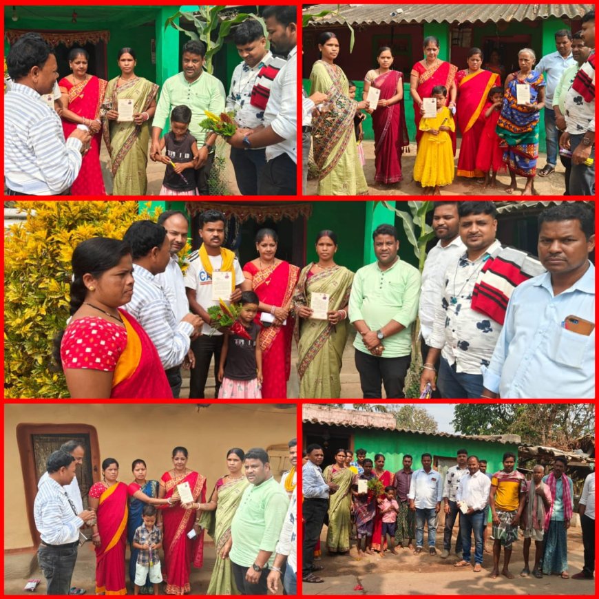 ପ୍ରବେଶ ଉତ୍ସବ ଏବଂ ଖଡ଼ି ଛୁଆଁ ଦିବସ ପାଳନ ପାଇଁ ନିମନ୍ତ୍ରଣ ପତ୍ର ବଣ୍ଟନ