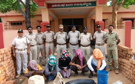 ୨୦୩ ଲିଟର ଚୋରା ଦେଶୀ ହାତ ରନ୍ଧା ମଦ ଓ ପ୍ରସ୍ତୁତ ହୋଇ ଥିବା ପୋଚ ଜବତ