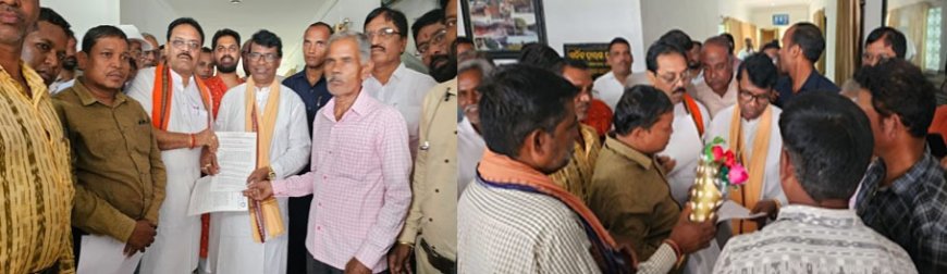 ।। ଓଡିଶା କେନ୍ଦୁପତ୍ର କର୍ମଚାରୀ ସଂଘ ଓ ନୂଆପଡା ଜିଲ୍ଲା ଶ୍ରମିକ ମହାସଂଘ ପକ୍ଷରୁ:ମନ୍ତ୍ରୀ ଗଣେଷ ରାମ ସିଂହ ଖୁଣ୍ଟିଆ ଙ୍କୁ ଦାବୀ ପତ୍ର ପ୍ରଦାନ ।।