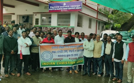 କୋରାପୁଟ ଜିଲ୍ଲା  ୟୁନାଇଡେ ପାଷ୍ଟର୍ସ ଫେଲୋସିପ୍ ଖ୍ରୀଷ୍ଟିଆନ ମାନଙ୍କ ସୁରକ୍ଷା ନିମନ୍ତେ ଜିଲ୍ଲାପାଳଙ୍କ ଜରିଆରେ ଦାବିପତ୍ର ପ୍ରଦାନ