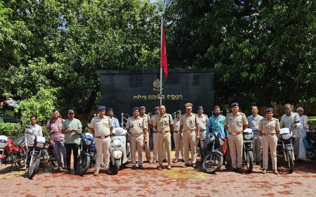 ।। ବ୍ରହ୍ମପୁର :: ଗଞ୍ଜାମ  ହଜିଯାଇଥିବା  ୮ ବାଇକ୍ ଉଦ୍ଧାର ।।