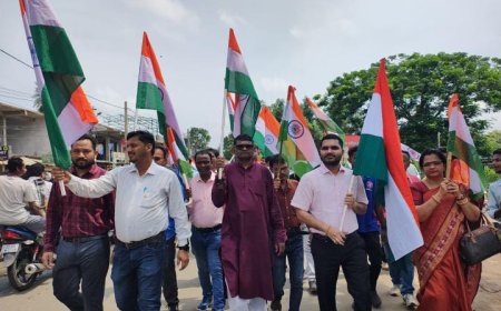 ଭବାନୀପାଟଣା ସହର ରେ ହର ଘର ତିରଂଗା ଶୋଭାଯାତ୍ରା