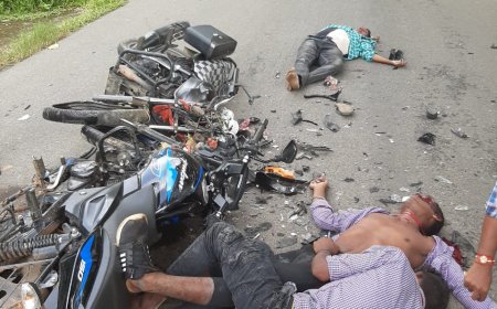 ଦୁଇ ବାଇକ ମୁହାଁମୁହିଁ ଧକ୍କାରେ ଦୁଇଜଣଙ୍କ ମୃତ୍ୟୁ: ଜଣେ ଗୁରୁତର ମେଡିକାଲ ରେ ଭର୍ତ୍ତି