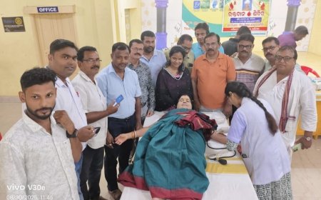 ଶିକ୍ଷକ ସମନ୍ୱୟ ସମିତି ଆନୁକୂଲ୍ୟରେ ରକ୍ତଦାନ ଶିବିର ଆୟୋଜିତ