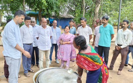 ମଧ୍ୟାହ୍ନ ଭୋଜନର ମାନ ପରଖିଲେ ଜିଲ୍ଲାପାଳ