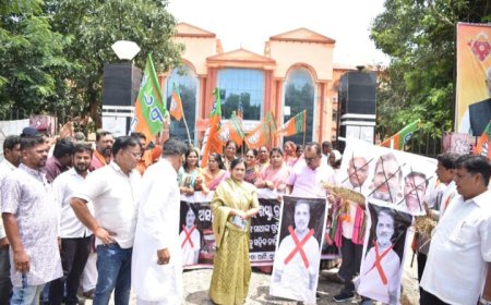 ନୁଆପଡା ଜିଲ୍ଲା ଭାରତୀୟ ଜନତା ପାର୍ଟି ପକ୍ଷରୁ ରାହୁଲ ଗାନ୍ଧୀ ଙ୍କ କୁଶପୁତ୍ତଳିକା ଦାହ