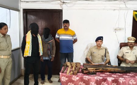 ଅପରେସନ ପ୍ରହାର ର ସଫଳତା : ୫ ଟି ଦେଶୀବନ୍ଧୁକ ଓ ସାମଗ୍ରୀ ସହ ୧୨୭ କେଜି ଗଞ୍ଜେଇ ଜବତ ,ଦୁଇ ଗିରଫ