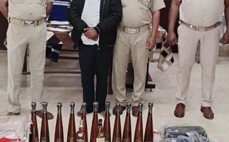 ପାଟ୍ରୋଲିଂ ବେଳେ ପାଞ୍ଚ ଲକ୍ଷ ଟଙ୍କାରୁ ଉର୍ଦ୍ଧ ବିଦେଶୀ ମଦ ଜବତ :ଜଣେ ଗିରଫ