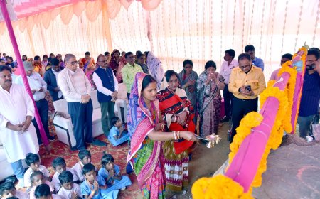 Foundation Stone Laid for Temple Construction by Khejuriya Shirdi Sai Trust