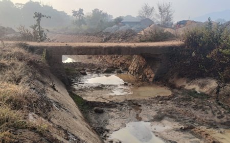 The Jodapokhari Canal bridge is in a dangerous condition, located about 1 km from Bijatala Block.
