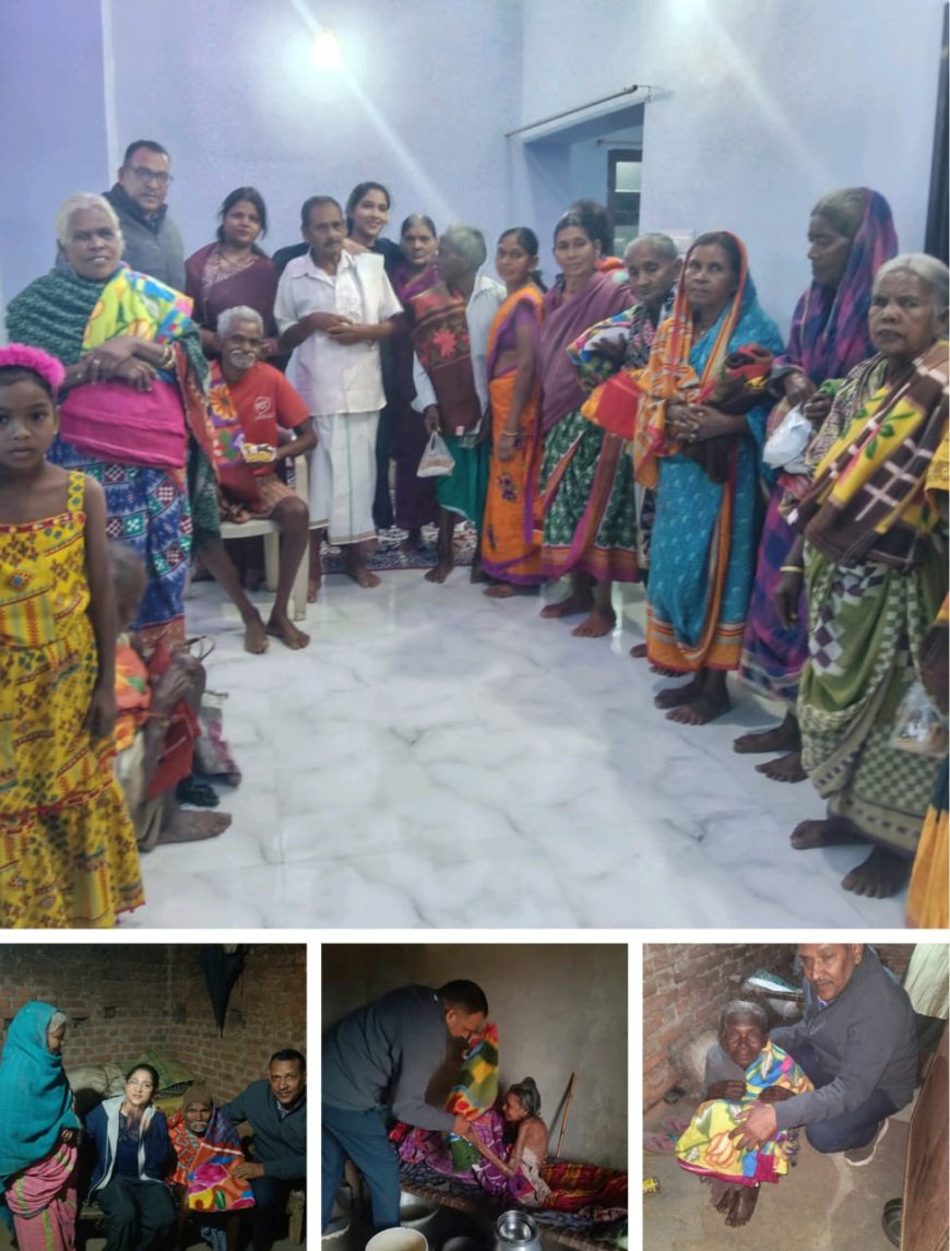 ଜନ୍ମଦିନ ଅବସରରେ କମ୍ବଳ  ବଣ୍ଟନ