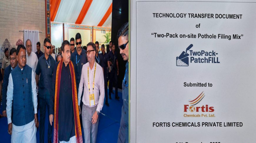 ଫର୍ଟିସ୍ କେମିକାଲ୍ସ ଓ CSIR-CRRI ମଧ୍ୟରେ ଗର୍ତ୍ତ ମରାମତି ପ୍ରଯୁକ୍ତି ପାଇଁ ଲାଇସେନ୍ସିଂ ଚୁକ୍ତି ସ୍ୱାକ୍ଷର