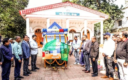 ପାଣି ପଂଚାୟତ ସଚେତନତା ରଥର ଶୁଭାରମ୍ଭ ଜଳର ସୁଷମ ବଣ୍ଟନ ହେଲେ ଉତ୍ପାଦନ ବୃଦ୍ଧିସହ ଆର୍ଥିକ ବିକାଶ ସମ୍ଭବ