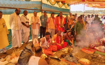 ଶ୍ରୀ ଲକ୍ଷ୍ମୀ ନୃସିଂହ ମନ୍ଦିର ନିର୍ମାଣ ନିମନ୍ତେ ଭୂମି ପୂଜନ