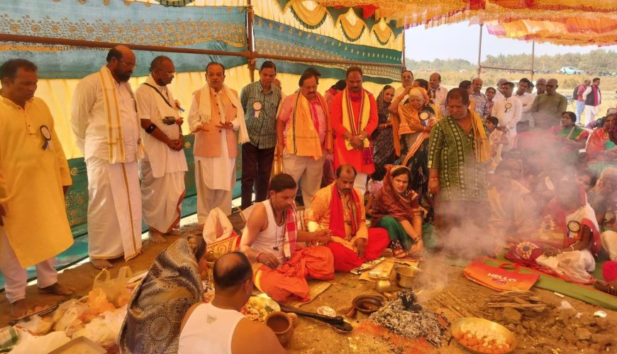 ଶ୍ରୀ ଲକ୍ଷ୍ମୀ ନୃସିଂହ ମନ୍ଦିର ନିର୍ମାଣ ନିମନ୍ତେ ଭୂମି ପୂଜନ