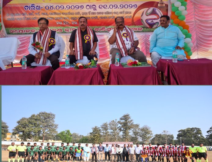 ଉପଖଣ୍ଡ କ୍ରୀଡା ସଂଘ କପ : ରାଜ୍ୟ ସ୍ତରୀୟ ଫୁଟବଲ ଚମ୍ପିୟାନସିପ : ପ୍ରଥମ ସେମି ଫାଇନାଲ ରେ ସମ୍ବଲପୁର ବିଜୟୀ ହୋଇ ଫାଇନାଲ କୁ ଉନ୍ନୀତ