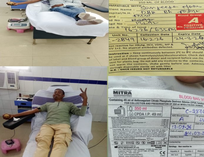 ସିକିଲିଙ୍ଗ ରୋଗୀଙ୍କୁ ରକ୍ତଦାନ କଲେ ଦୁଇ ସଚେତନ ଯୁବକ